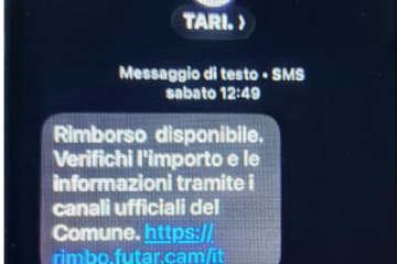 ALERT SICUREZZA: Attenzione a falsi SMS sulla TARI